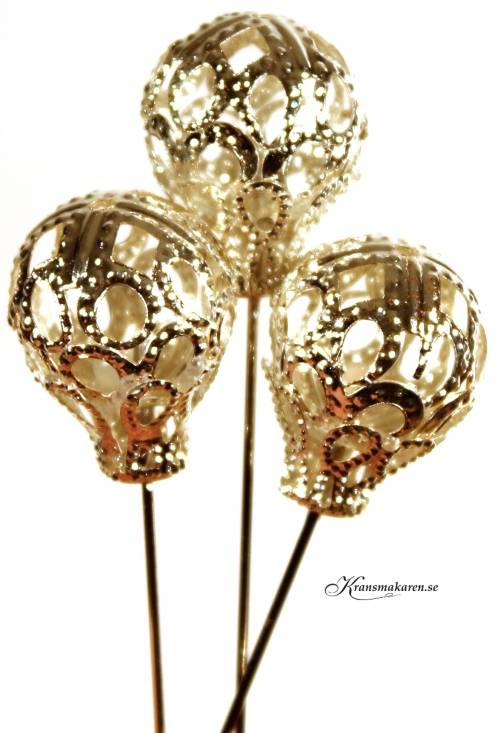 Metallnålar, silverfärgade, 4 st